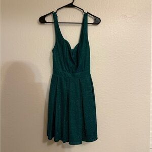 Chic Teal Sleeveless Mini Dress